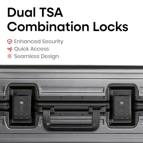 Image of 20 Inch Premium All Aluminum Carry On Luggage 22x14x9 Airline Approved Zipperless Hard Shell Suitcase with TSA Lock Silent Spinner Wheels for Business Travel,Grey