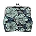 ZUNPNG Vintage Tropische Blumen Hibiskus Blätter Schnalle Leder Münzgeldbörsen Vintage Beutel Kiss-Lock Kleingeldbörse Mini Geldbörsen für Frauen Mädchen