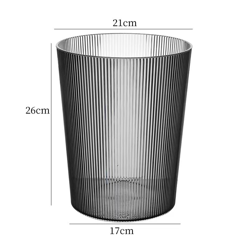 Caneca de basura transparente redonda de plástico 2 galones miniatura 2