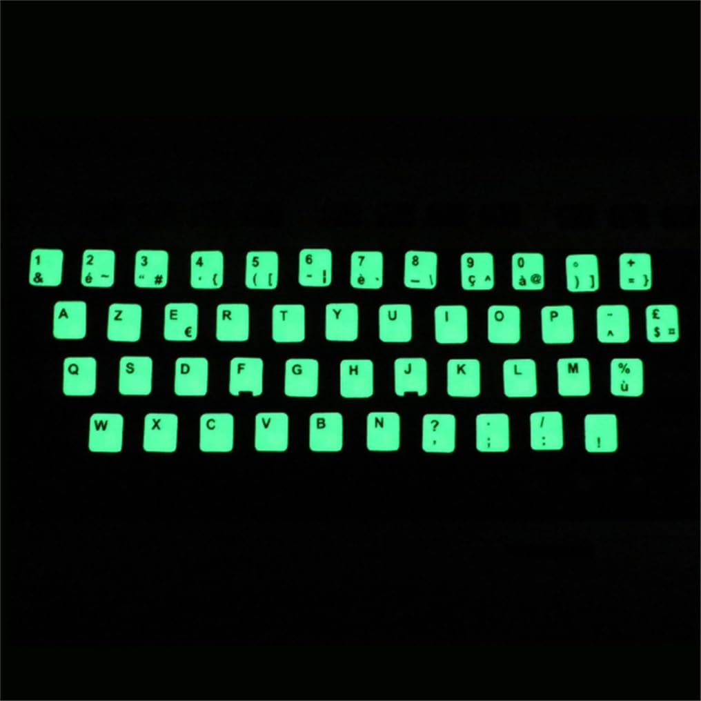 Adesivo Per Tastiera Italiano – Fluorescente Verde Con Lettere Nere, Impermeabile E Resistente – Per Portatili Da 10 Pollici E Desktop