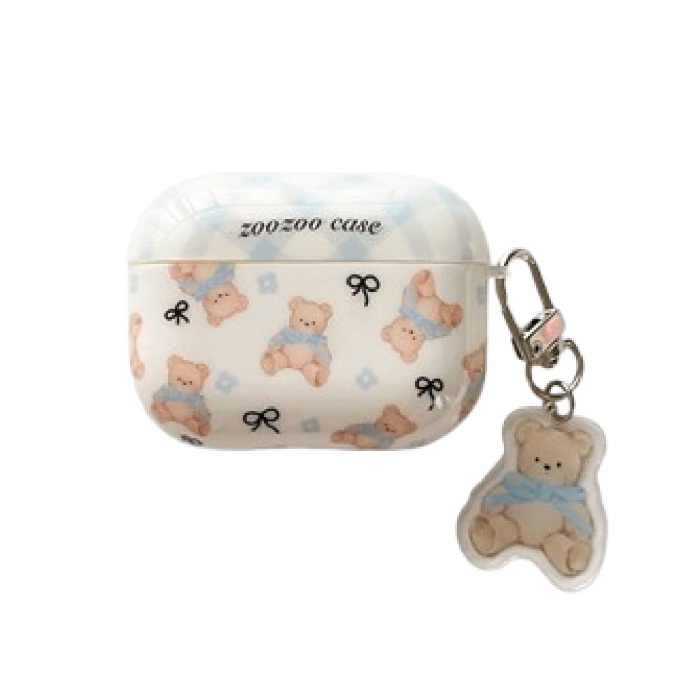GCVXRUD for Airpods Pro Case,Cute Interesting Bow Bear Compatible for Airpods Pro 2nd Generation Headphone Protective Shell