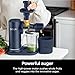Ninja NeverClog Cold Press Juicer, Powerful Slow Juicer with Total Pulp Control, Countertop, Electric, 2 Pulp Functions, Dishwasher Safe, 2nd Generation, Blue/Navy, JC151NV