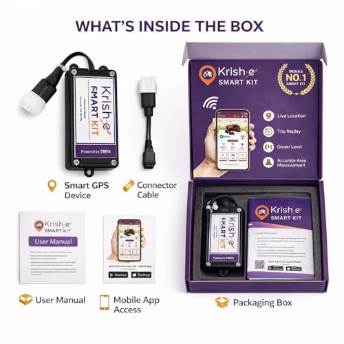 Image of Krish-E Smart Tractor GPS Kit | Real-Time Tracking | Anti-Theft System | Fuel Monitoring | Mobile App Control | Easy Installation | for All Tractor Models