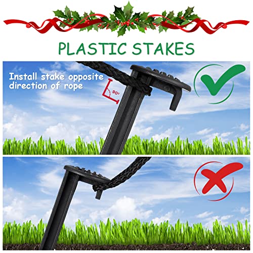 Yookeer 50 piezas Estacas para Inflables Conjunto de Estacas de Suelo de Plástico Resistente para Jardín miniatura 2