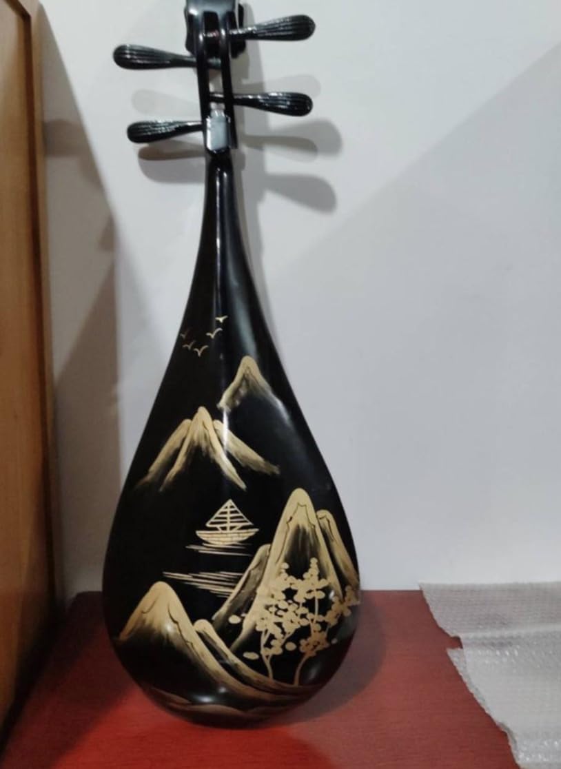 Amazon | 琵琶 Pipa ハンドメイド 絵画 手作り ブラック 遊びや家の