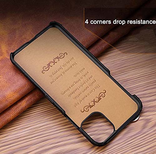 Couverture de téléphone portable cuir crocodile marron iPhone 11 SCHIK