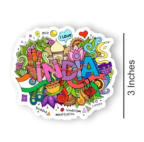 Image of India Acrylic Fridge Magnet - UV Textured Printed, Stylish Multicolor Magnet for Fridge, Wardrobe & Metal Surfaces, Pack of 1 (India)