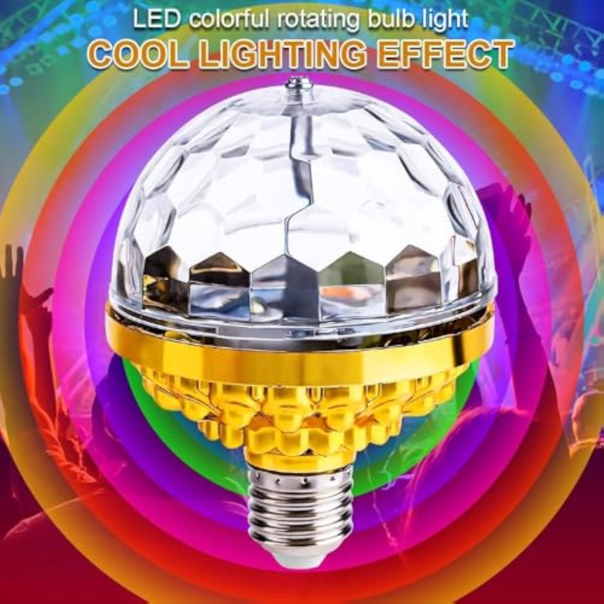 Retro Magic Ball Disco Light Bulb with Indian Holder