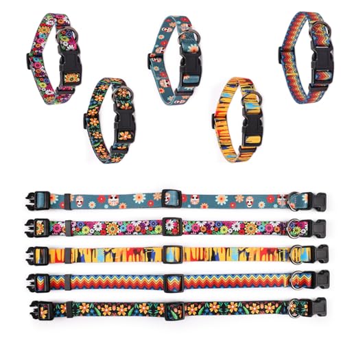 COSYHOMELONDON Dog Collar for Small Dogs Cute Small Medium Large Dog Pet Collar, with Patterns - Image 4