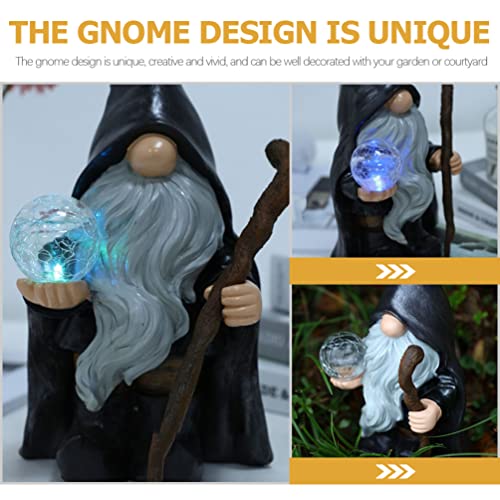OSALADI Estatuetas de Gnome Solar Luzes Gnome Garden Estátuas de Jardim Ao Ar Livre Pátio Pátio de J
