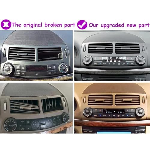 Grille d'aération centrale noire de tableau de bord pour Benz Classe E W211 E280 E350 E320 E63