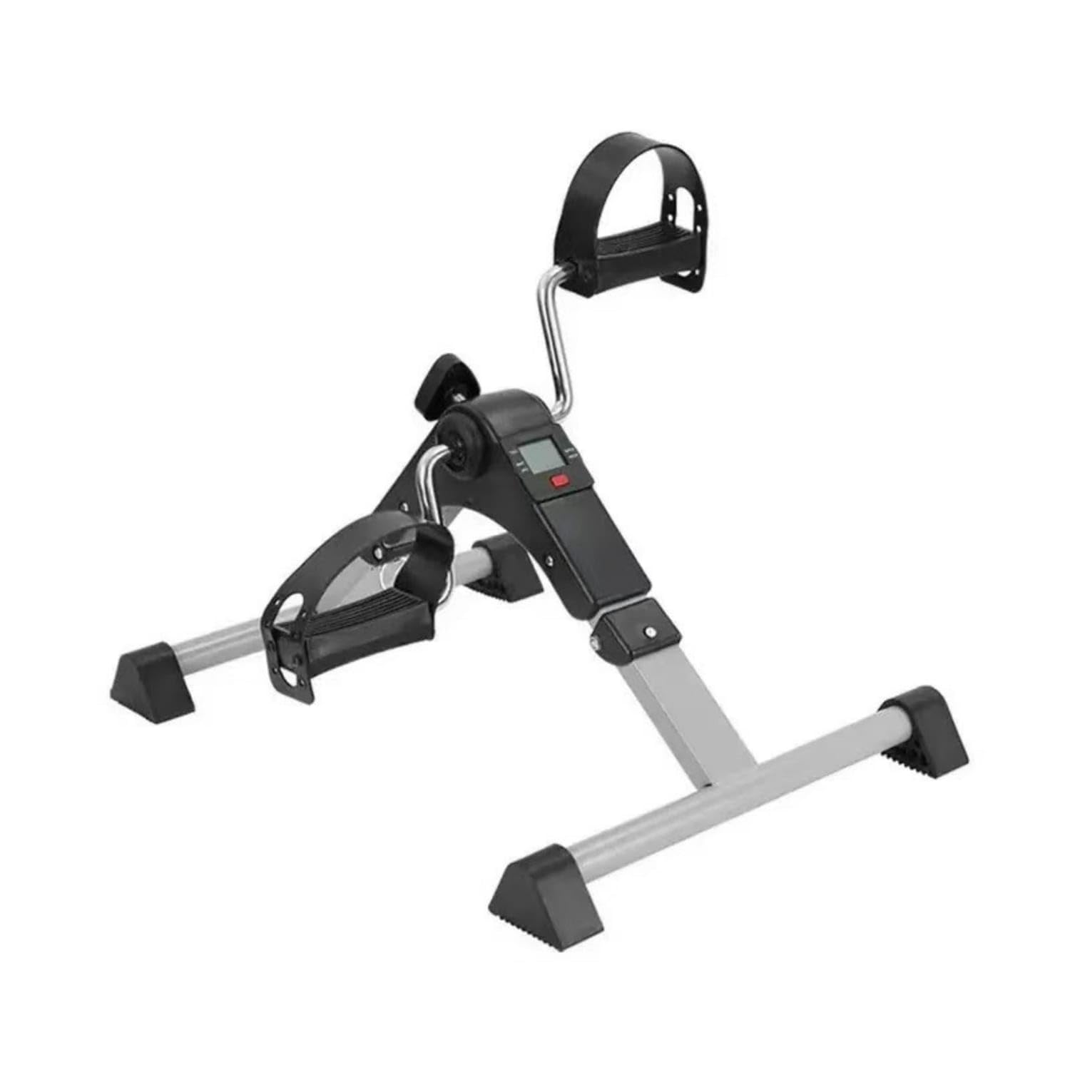 Foldable Folding Pedal Exerciser Digital Counter Portable Mini Exercise Bike Indoor Workout Arm and Leg Leg Exerciser Compact for Home, Black Triangle-image-29