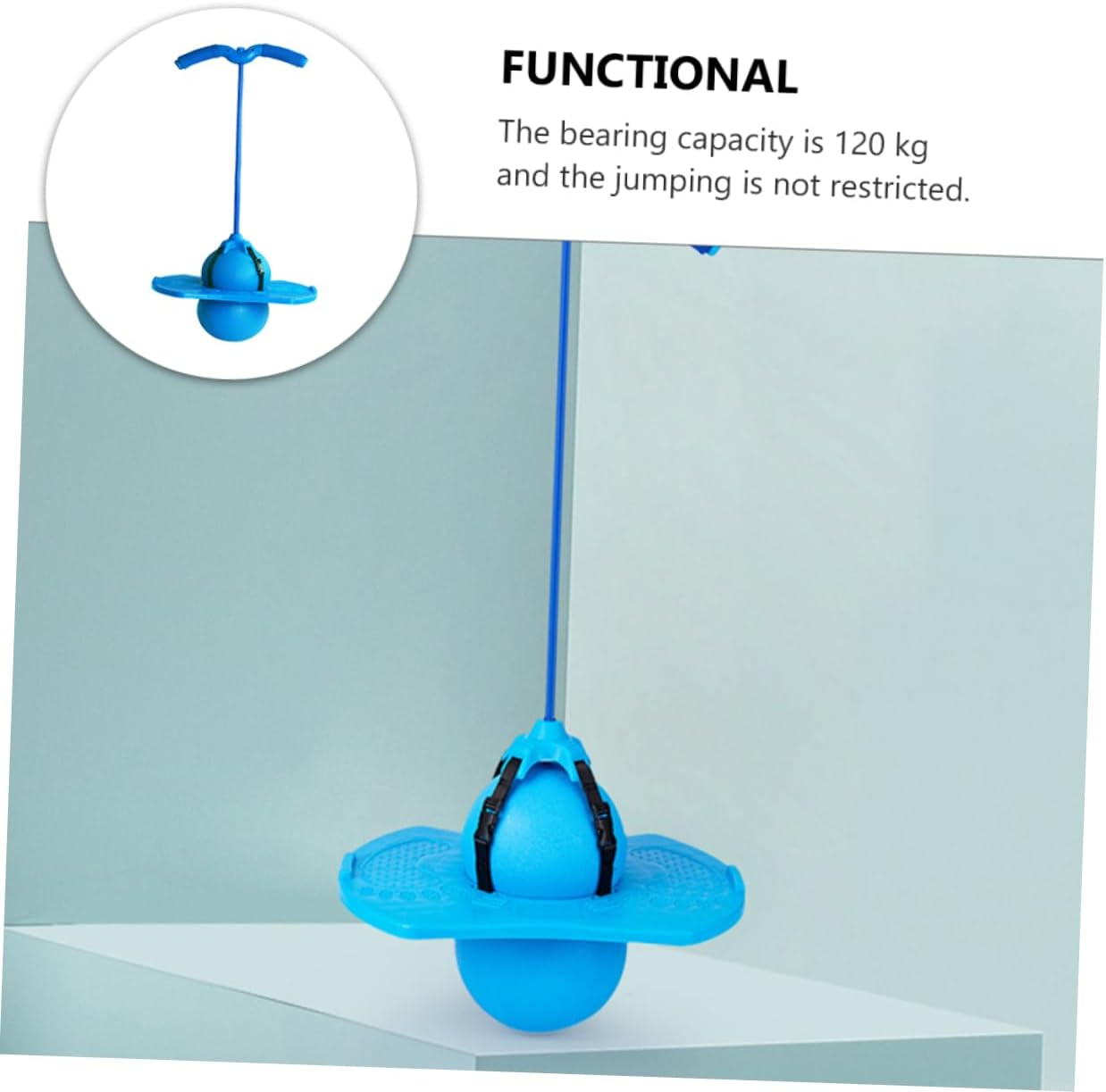 Children Jumping Ball with Handle Fitness Ball Toy for Boys and Girls Bouncy Balance Jump Board for Boys and Girls Inflatable Exercise Equipment for Active Play