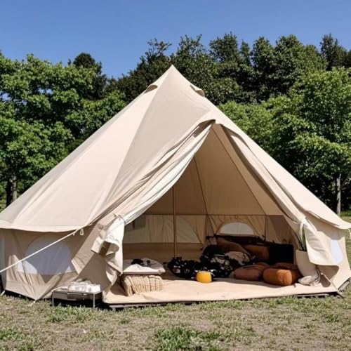Carpa tipo yurt de safari impermeable 13FT para camping familiar 4-5 personas miniatura 2