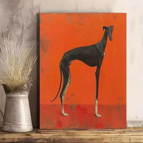 Artcorex Frameless Abstract Black Canvas Poster Picture Wall Art Print, Modern Interesting Animals Bedroom Living Room Home Decor(80X120cm/Frameless)