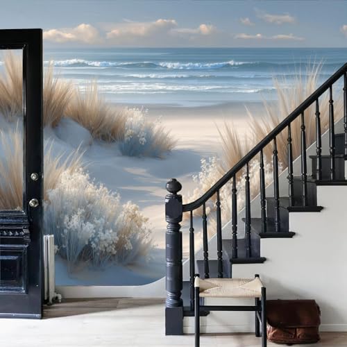 Papier peint panoramique plages et dunes de sable beige 400x280cm