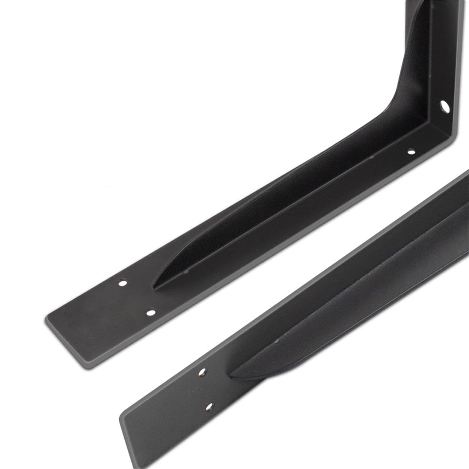 Soporte Para Estanterías Soportes de repisa alta resistencia, estante Metal grande, soporte encimera soldado a mano, triángulo flotante montado en la pared, 2 piezas(Black 18 inch)