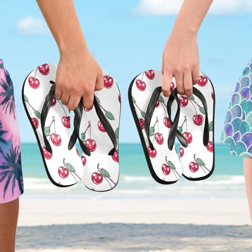 STAYTOP Delicious Cherries Flip Flops Sandals of Men's & Women's,Sandals Beach Slippers Shower Slides4