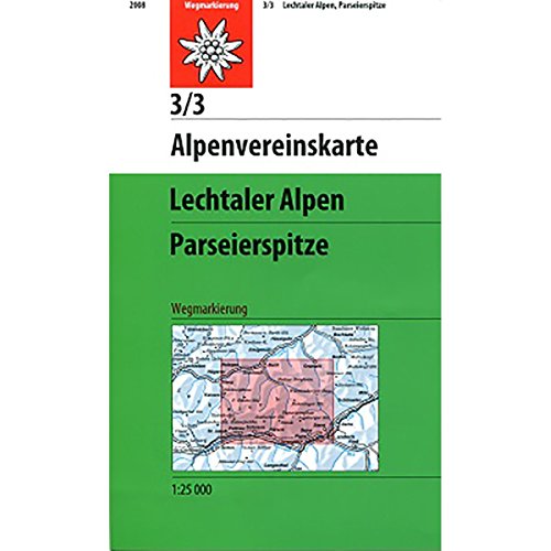 Lechtaler Alpen - Parseierspitze: Topographische Karte 1:25000 (Alpenvereinskarten)