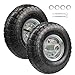 10" Replacement Tire and Wheel 4.10/3.50-4",10 inch Pneumatic Utility Tires for Gorilla Cart, Dolly, Hand Truck, Lawnmower, Garden Wagon with 5/8” Axle Bore Hole - Double Sealed Bearings (2 pack)