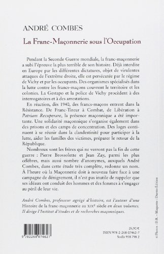 La franc-maçonnerie sous l'Occupation: Persécution...