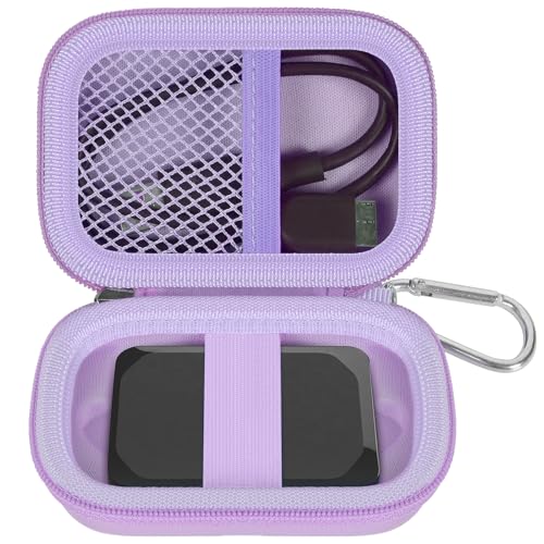 Image of ANKHOH Carrying Case for Crucial X10 /X9 Pro 4TB /2TB /1TB Portable SSD USB-C | Hard EVA Shell, USB-C Cable Storage, Compact Travel Organizer, Case Only, For Photographers Office Users & Gamers, Purple