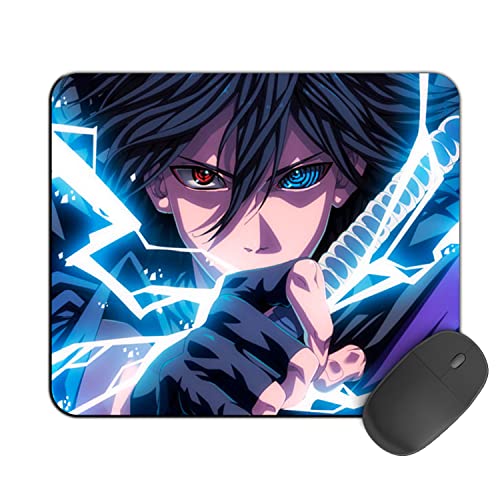 Image of Kirmada Printed Design Mouse Pad Sasuke Chidori (200MM X 240 X 3MM) Enhance Gaming and Work Performance Comfortable and Precise Non-Slip Water Proof Naruto Mouse Pad.