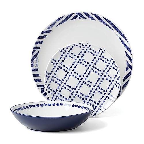 Oneida Harbour Piece Dinnerware Set, 12 Count, White, Back To College, Dorm Essentials