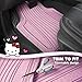 Hello Kitty Car Mats 4pc Floor Mats for Cars Trucks SUVs Pink Car Floor Mats for Women Men Accessories Rubber Heavy Duty Cute Non-Slip Always Front Rear Hello Kitty Cars Accessories Pink