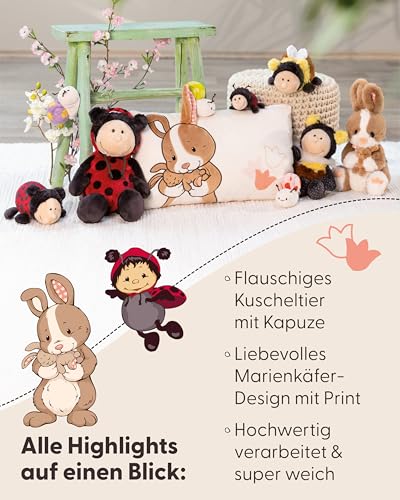 NICI Kuscheltier Marienkäfer Dotti-Lotti 18cm - rot - Stofftier aus weichem Plüsch, niedliches Plüschtier zum Kuscheln und Spielen, für Kinder & Erwachsene, tolle Geschenkidee - 61629