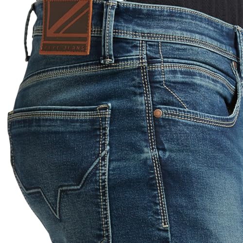 Image of Pepe Jeans Men's Tapered Fit Jeans | Mid Rise | Chinox | Jeans for Man