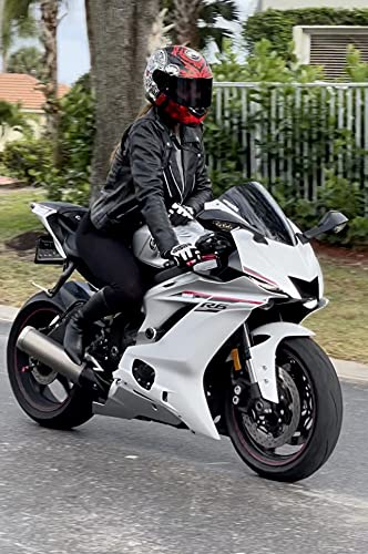 Hwk Brando Leather Motorcycle Jacket For Women, Genuine Leather Women's Motorcycle Jacket With Micro Polyester Thermal Lining For Reliable Weather & Water Resistant Enduro, Motocross, Motorbike Riding #TOP3