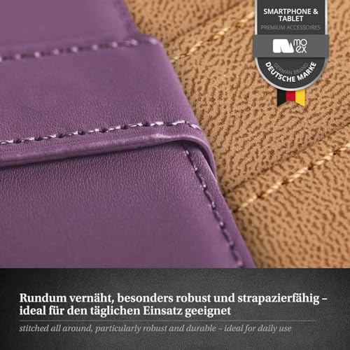 Coque iPhone 13 Pro Max violette moex en cuir synthétique haut de gamme - 5