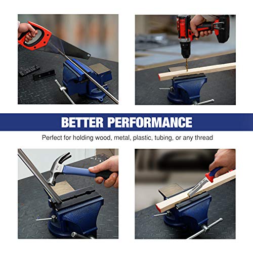 Workpro 2-Pair Vise Jaw Pads, Magnetic Vice Jaw Covers Protectors, 5-1/2 Inch Multi-Groove Jaw Pads And 6 Inch Aluminum Pads Set #TOP6