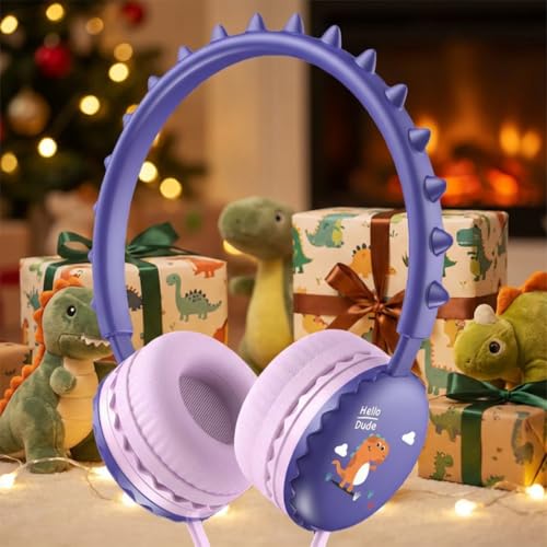 Perché scegliere noi? OHAANYY Auricolari con Filo per Bambini, Orecchie Gatto Unicorno e Dinosauro con Luce LED, Microfono Stereo Regalo di Compleanno per Cellulare Tablet PC (16)