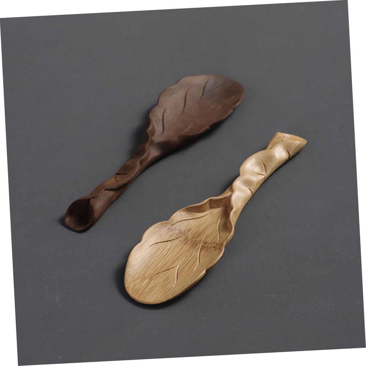 Bamboo Tea Scoop Set Handmade Carved Teaspoons for Loose Leaf Tea Sturdy and Bamboo Design and Ceremonies