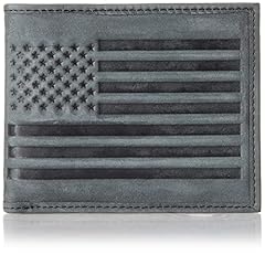 Flag Embossed Leather - Black