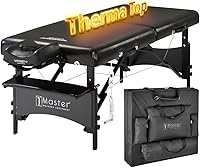 Vista 1 de Master Massage Mesa de masaje portátil Galaxy, color negro con tapa térmica