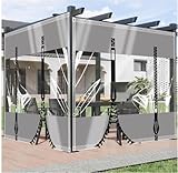 ZHJSHOU Lonas Impermeables con Ojales Exterior Transparent 3x7.5m,Muebles de jardín