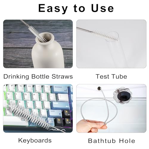 Image of CiaraQ 11-Piece White Tube & Pipe Cleaning Brush Set