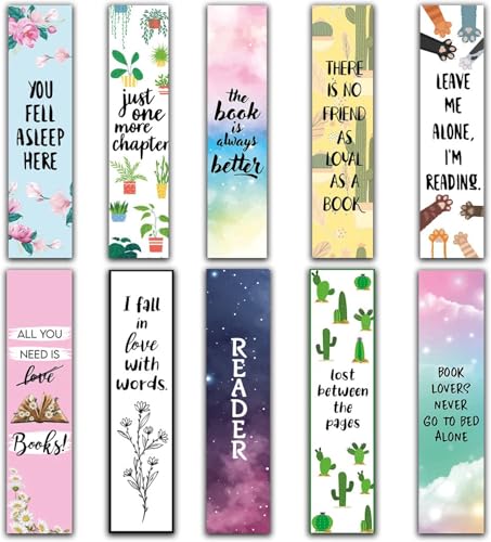 Image of Posternet Bookmarks For Book Lovers Set Of 10 Pcs Designed Quotes Theme Printed Bookmark (Set Of 10 Pcs)