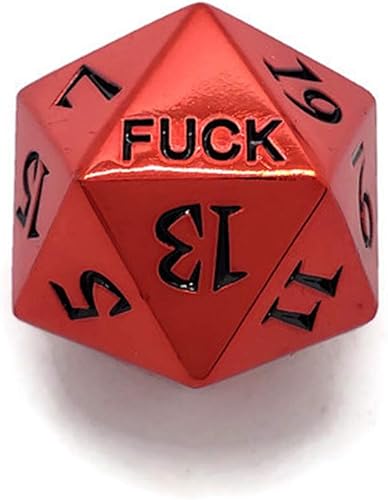 Juego de dados de metal D20 F Critical Fail F de 20 caras con números DND juego de rol Dungeons and Dragons DD negro plomizo plateado rojo azul arco