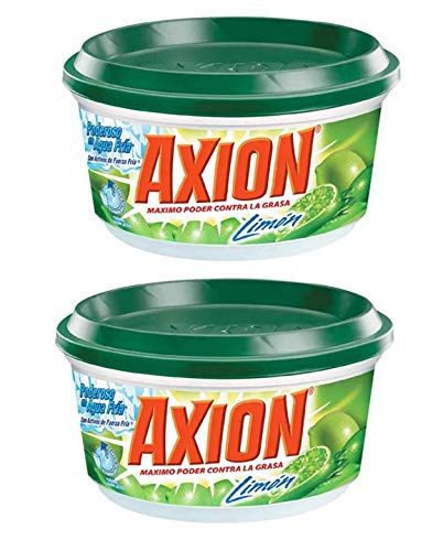 Axion Dish Wash paste The Real Grease Catcher El Verdadero Arrancagrasa (Lemon Pack of 2)