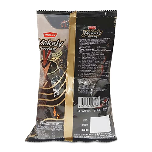 Image of Parle Melody Chocolaty Candy, 371.45Gram - Strawberry, Caramel, Chocolate