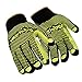 RefrigiWear Brushed Acrylic Double-Sided Double Dot Gripping Gloves (Lime, Small) - Pack of 12 Pairs