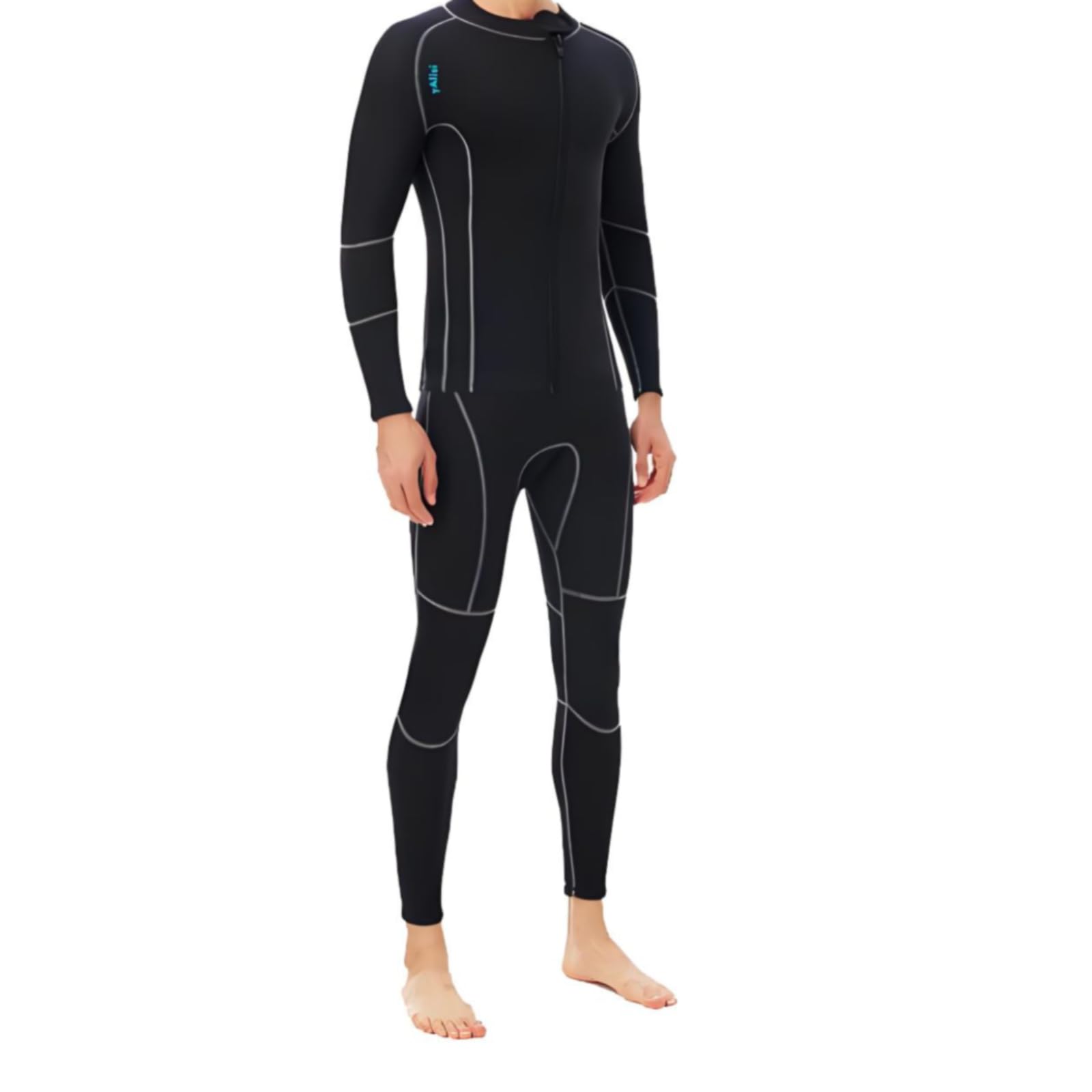 Gralara Abbigliamento Subacqueo Donna in 3mm con Top E Pantaloni per Nuoto Invernale con Protezione Solare E Traspirabilità per Attività Acquatiche E Palestra, 2XL, Uomo Nero