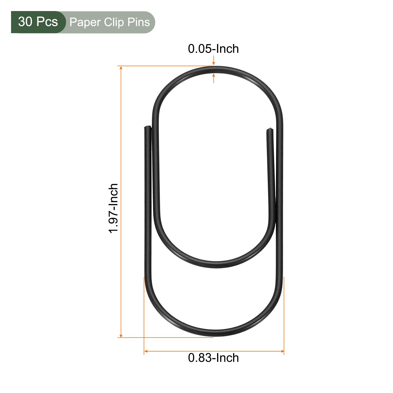 YOKIVE 30 Pcs Paper Clip, Wide Coated Large Clips with Box, Keep Table Neat, Great for Office Art, Home, Daily Use (Black, 2-Inch) - Image 2