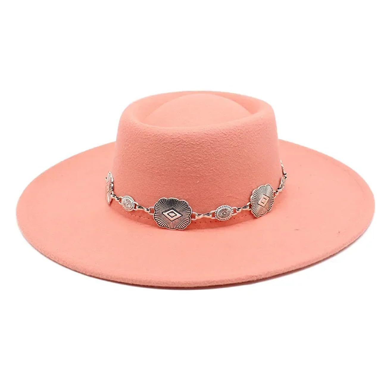 Fedoras Cappelli Per Le Donne 9.5CM Big Brim Lusso Cintura Fascia Feltro Jazz Cappelli Abito Da Sposa Cappello Formale