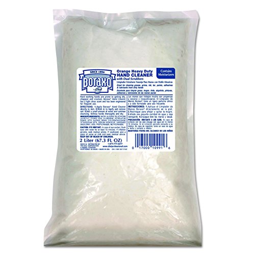 Boraxo 10991CT White Heavy Duty Hand Cleaner, 2 Liter Refill Bag (Case of 4)