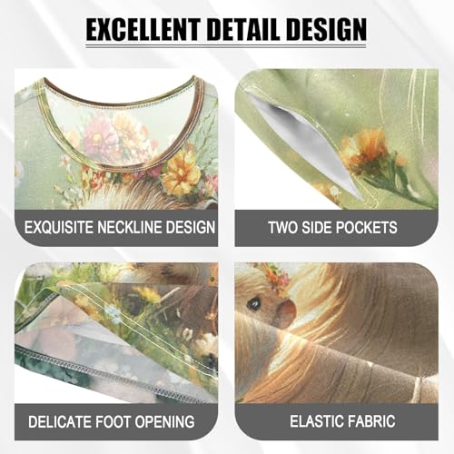 Pajama Sets Short Sleeve Three Cute Capybara Soft Cotton Summer Sleepwear 2 Piece PJS Size 5-14T3